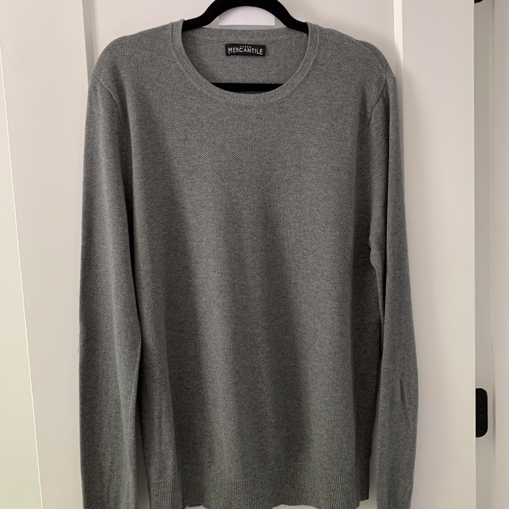 Mens J.Crew Birdseye Lightweight Crewneck Sweater